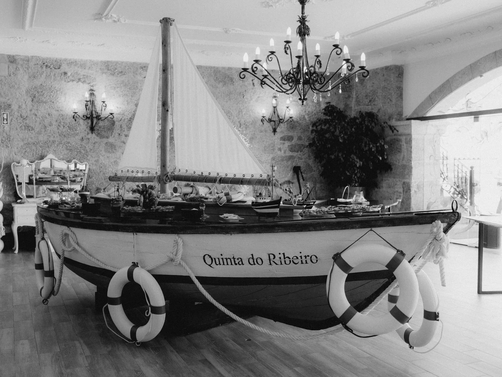 Detalhe de catering preparado na Quinta do Ribeiro