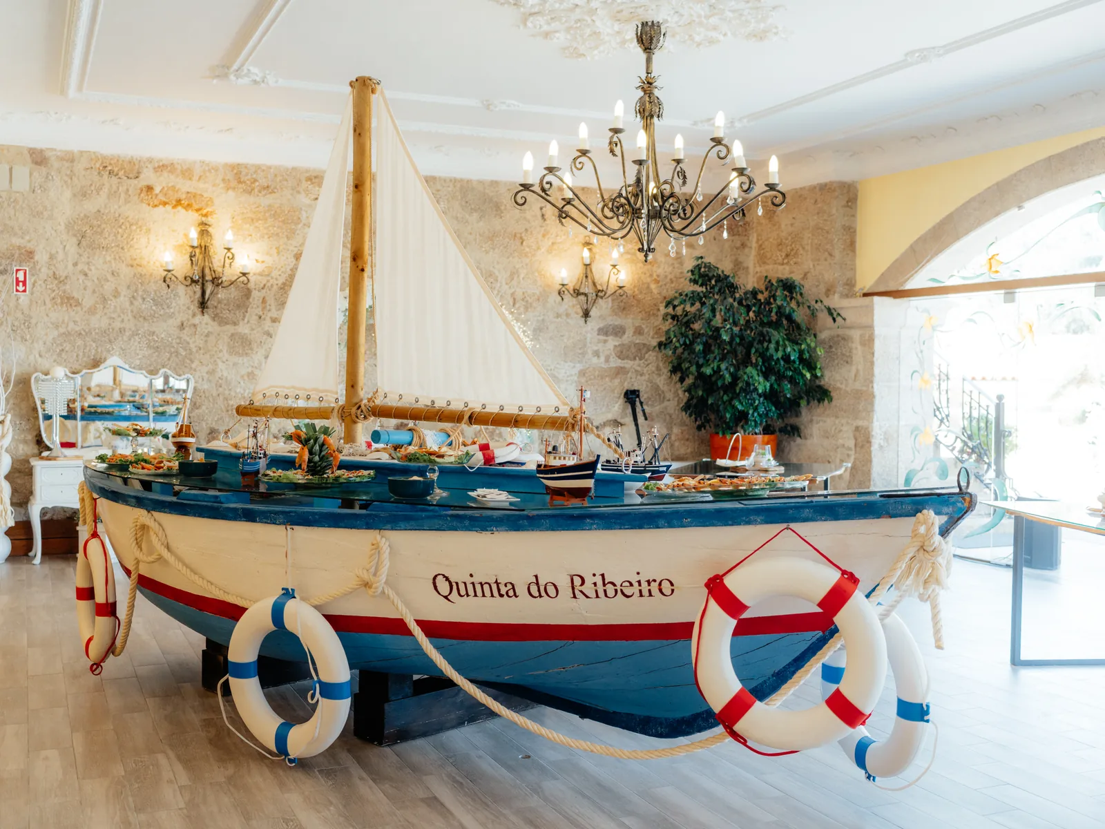 Detalhe de catering próprio para eventos privados